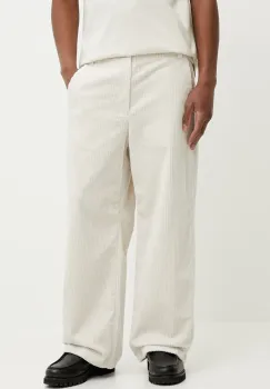 A.P.C. pantaloni de catifea cord pantalon river H culoarea bej, drept, COHDW.H08470 imagine