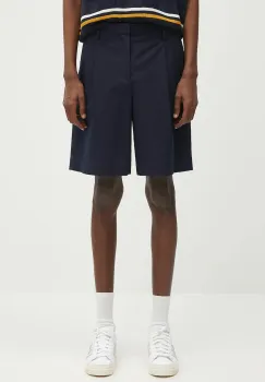 A.P.C. pantaloni scurti din bumbac short crew barbati, culoarea bleumarin, COHFU.H10198 imagine