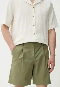 A.P.C. pantaloni scurti din bumbac short crew barbati, culoarea verde, COHFU.H10198 imagine