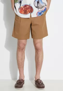 A.P.C. pantaloni scurti din bumbac short crew culoarea maro, COGXS-H10198 imagine