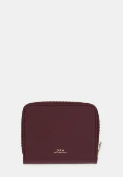 A.P.C. portofel de piele PORTE.MONNAIE CHELSEA culoarea violet, PXAWV.F63672 imagine