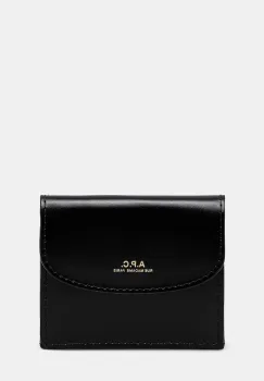 A.P.C. portofel de piele Trifold Geneve femei, culoarea negru, PXBMW.F63483 imagine