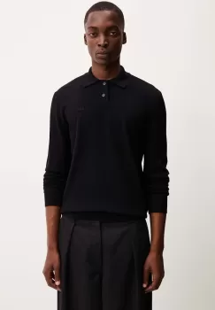 A.P.C. pulover de lana polo jacob logo barbati, culoarea negru, light, WVAWM.H23324 imagine