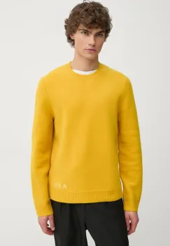 A.P.C. pulover de lana pull edward barbati, culoarea galben, WVBDK.H23059 imagine