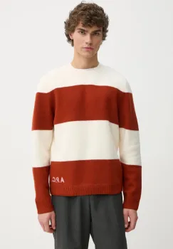 A.P.C. pulover de lana pull edwardo barbati, culoarea portocaliu, WVBDL.H23364 imagine