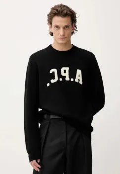 A.P.C. pulover de lana pull jay culoarea negru, calduros, WVBDK.H23458 imagine