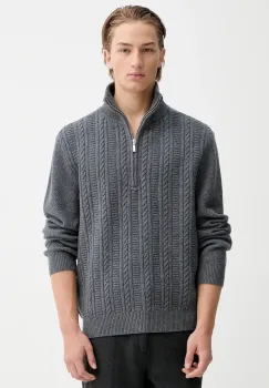 A.P.C. pulover de lana Pull Theo culoarea gri, cu turtleneck, WVBCZ.H23416 imagine