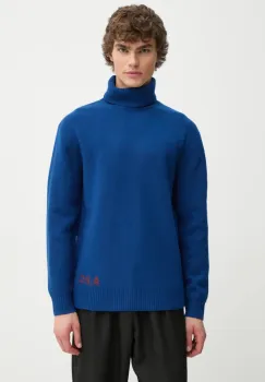 A.P.C. pulover de lana pull walter culoarea albastru marin, WVBDK.M23248 imagine