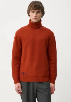 A.P.C. pulover de lana pull walter culoarea portocaliu, WVBDK.M23248 imagine