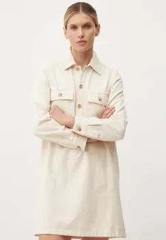 A.P.C. rochie jeans robe mia culoarea bej, mini, drept, COGZV.F05878 imagine