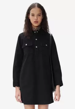 A.P.C. rochie jeans Robe Mia culoarea negru, mini, drept COFBV.F05878-BLACKWASHE imagine