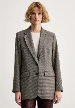 A.P.C.  sacou cu un singur rand de nasturi pentru femei cu lana veste annie imagine