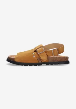 A.P.C. sandale din piele intoarsa sandales Noe femei, culoarea maro PXBAH.F51056-MARRON imagine