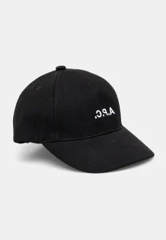 A.P.C. sapca de baseball din bumbac casquette charlie culoarea negru, cu imprimeu, COHFK.M24069 imagine