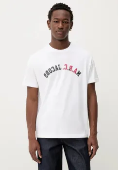 A.P.C. tricou din bumbac A.P.C. x MARC JACOBS culoarea alb, cu imprimeu, COHKS.H26554 imagine