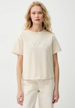 A.P.C. tricou din bumbac annie - GOTS femei, culoarea bej, COHBQ.F26495 imagine
