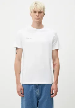 A.P.C. tricou din bumbac Standard Item Gots barbati, culoarea alb, cu imprimeu, COHBO-M26404 imagine