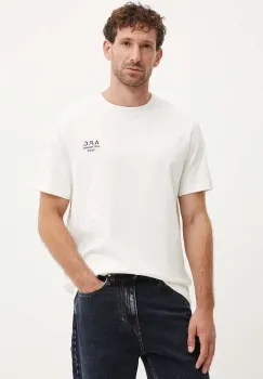 A.P.C. tricou din bumbac standard rue madame GOTS culoarea bej, cu imprimeu, COHBU.M26388 imagine