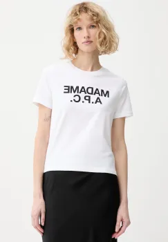 A.P.C. tricou din bumbac T-SHIRT CROP MANCHE COURTE MADAME APC imagine