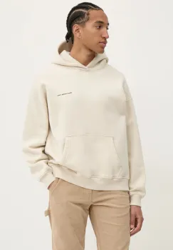 Abercrombie & Fitch bluza barbati, culoarea bej, cu gluga, uni, KI122-4366 imagine