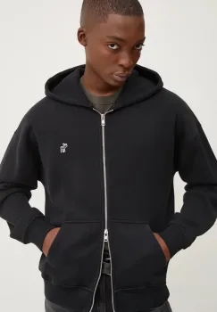 Abercrombie & Fitch bluza barbati, culoarea negru, cu gluga, neted, KI122-4257 imagine