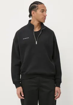 Abercrombie & Fitch bluza barbati, culoarea negru, uni, KI122-4365 imagine