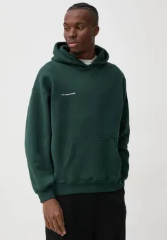 Abercrombie & Fitch bluza barbati, culoarea verde, cu gluga, neted, KI122-4366 imagine