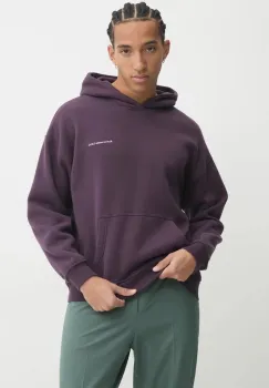 Abercrombie & Fitch bluza barbati, culoarea violet, cu gluga, neted, KI122-4366 imagine