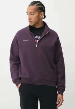 Abercrombie & Fitch bluza barbati, culoarea violet, neted, KI122-4365 imagine