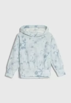 Abercrombie & Fitch bluza copii culoarea alb, cu gluga, modelator imagine