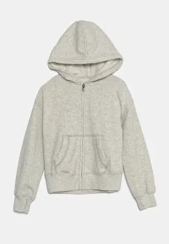 Abercrombie & Fitch bluza copii culoarea gri, cu gluga, melanj, KI252-4063 imagine