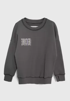 Abercrombie & Fitch bluza copii culoarea gri, cu imprimeu imagine