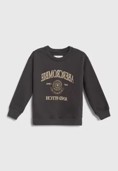 Abercrombie & Fitch bluza copii culoarea gri, cu imprimeu imagine