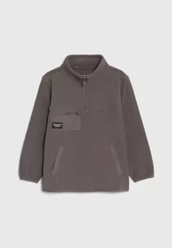 Abercrombie & Fitch bluza copii culoarea gri, neted imagine