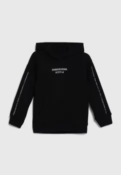 Abercrombie & Fitch bluza copii culoarea negru, cu gluga, cu imprimeu imagine