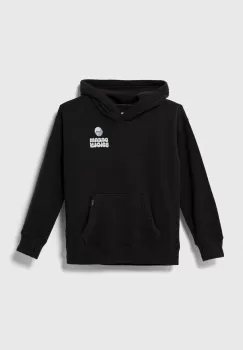 Abercrombie & Fitch bluza copii culoarea negru, cu gluga, cu imprimeu imagine