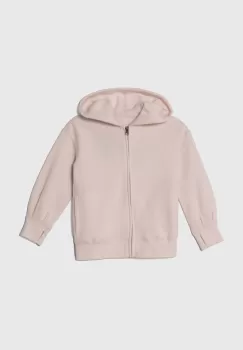 Abercrombie & Fitch bluza copii culoarea roz, cu gluga, neted imagine