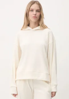 Abercrombie & Fitch bluza femei, culoarea bej, cu gluga, neted, KI152-4215 imagine