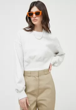 Abercrombie & Fitch bluza femei, culoarea gri, melanj imagine