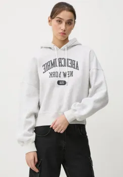 Abercrombie & Fitch bluza femei, culoarea gri, neted, KI152-4201 imagine