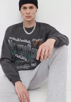 Abercrombie & Fitch bluza x NFL barbati, culoarea gri, cu imprimeu imagine