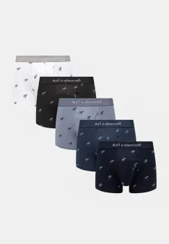 Abercrombie & Fitch boxeri 5-pack barbati, culoarea albastru marin imagine