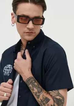 Abercrombie & Fitch camasa barbati, culoarea albastru marin, cu guler button-down, regular imagine