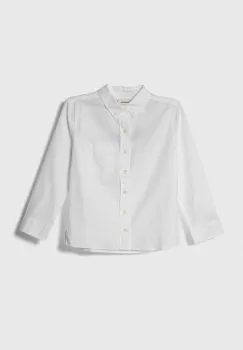 Abercrombie & Fitch camasa de bumbac pentru copii culoarea alb imagine