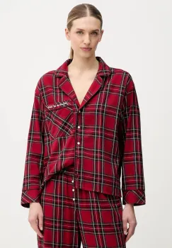 Abercrombie & Fitch camasa de pijama culoarea bordo, KI146-5097-556 imagine