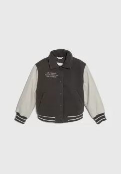 Abercrombie & Fitch geaca bomber pentru copii culoarea gri imagine