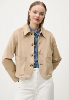 Abercrombie & Fitch geaca culoarea bej, de tranzitie, oversize, KI144-5055 imagine
