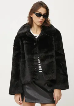 Abercrombie & Fitch geaca femei, culoarea negru, de tranzitie, oversize, KI144-4284 imagine
