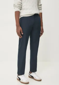Abercrombie & Fitch pantaloni barbati, culoarea albastru marin, drept, KI130-4101 imagine