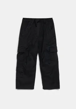 Abercrombie & Fitch pantaloni copii culoarea negru, neted, KI230-4019 imagine